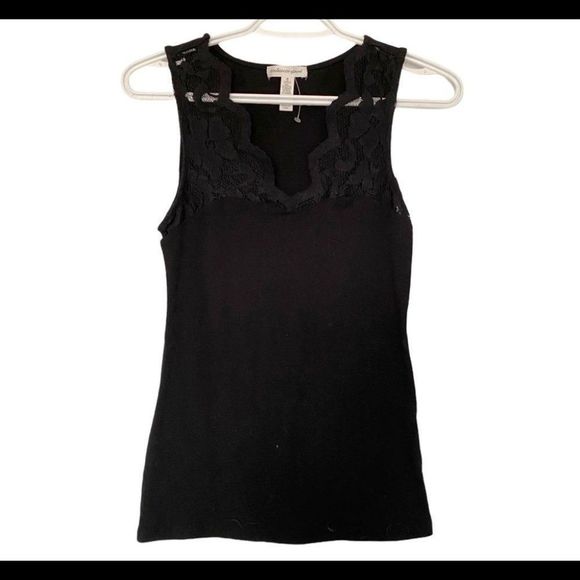 Ambiance black tank size small lace detail NWOT - Picture 1 of 3